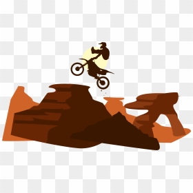 Motocross Clipart Bike Jump - Dirt Bike Jump Clip Art, HD Png Download - motocross png
