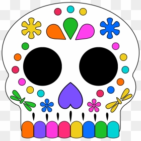 Day Of The Dead Masks Sugar Skulls Free Printable - Sugar Skull Printable Mask, HD Png Download - skull mask png