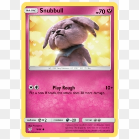 Snubbull - 15/18 - Holo Common - Snubbull Detective Pikachu, HD Png Download - pikachu gif png