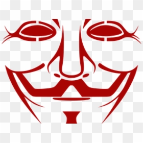 Drawn Masks Anonymous - Guy Fawkes Mask, HD Png Download - hand drawn red arrow png