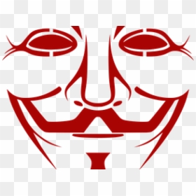 Drawn Masks Anonymous - Guy Fawkes Mask, HD Png Download - hand drawn red arrow png