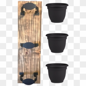 Herb Kit In Black - Flowerpot, HD Png Download - planters png