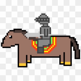 Knight On Horse Pixel Art, HD Png Download - ha ha ha png