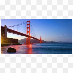 Skyline Transparent Silhouette Golden Gate Bridge - Golden Gate Bridge, HD Png Download - golden gate bridge silhouette png
