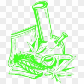 Art Of Weed Drawings, HD Png Download - weed bong png