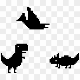 Dinosaur Game Clip Art, HD Png Download - running man silhouette png