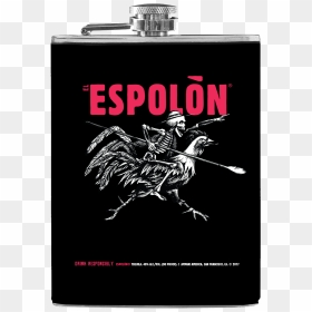 Espolon Deadpool Vap Flask 122117 0001 2 - Skeleton Riding A Rooster Tequila, HD Png Download - deadpool face png