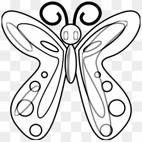 Butterfly Net Drawing Clipart Panda - Black And White Clipart Butterfly, HD Png Download - butterfly net png