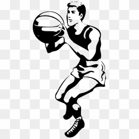 Outline Clipart Ball - Basketball Player Clip Art, HD Png Download - soccer ball outline png