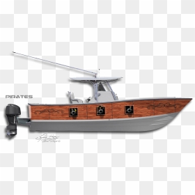 Pirates Boat Wrap - Sunset Boat Wrap, HD Png Download - pirate boat png