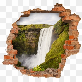 Trompe L"oeil Waterfall Visual Effects Wall Sticker - Adesivo De Parede Homem Aranha, HD Png Download - waterfall texture png