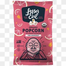 Lesserevil Pink Grapefruit Popcorn - Lesser Evil Popcorn Cheese, HD Png Download - popcorn.png