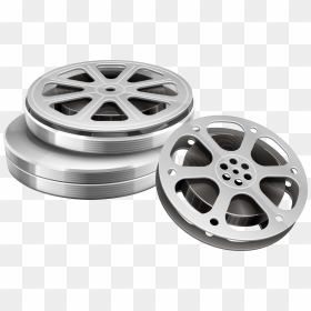 Film Rolls Png Clip Art - Silver Film Roll Design, Transparent Png - movie tape png