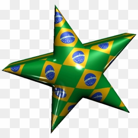 3d Brazilian Star Animated - Toy Airplane, HD Png Download - 3d star png