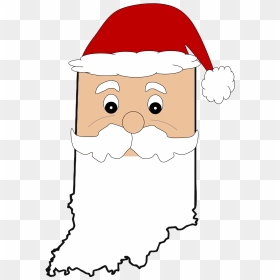 Santa Claus Indiana Clipart , Png Download - Cartoon, Transparent Png - santa head png