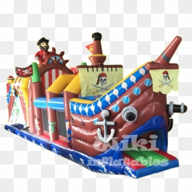 Pirate Boat Run - Inflatable, HD Png Download - pirate boat png