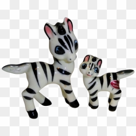 Miniature Momma Zebra And Baby Zebra Porcelain Figurines - Zebra, HD Png Download - baby zebra png