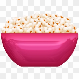 White Clipart Popcorn - Popcorn Png Clipart Bowl, Transparent Png - popcorn bucket png