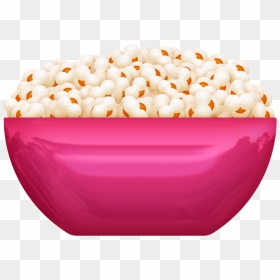 White Clipart Popcorn - Popcorn Png Clipart Bowl, Transparent Png - popcorn bucket png