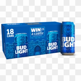 Bud 18pack 6 Centered - Caffeinated Drink, HD Png Download - bud light can png