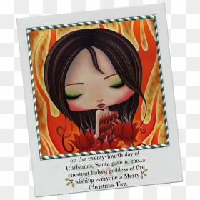 Merry Christmas Eve From This Little Fire Starter 30% - Poster, HD Png Download - fire frame png
