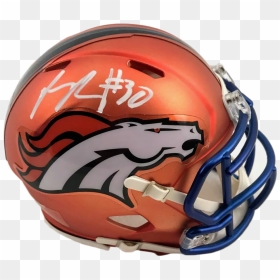 Phillip Lindsay Denver Broncos Blaze Mini Helmet - Denver Broncos, HD Png Download - denver broncos helmet png