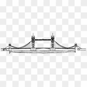 Tower Bridge Clip Art, HD Png Download - golden gate bridge silhouette png