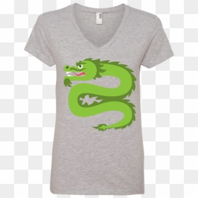 Dragon Emoji Ladies - T-shirt, HD Png Download - snake emoji png