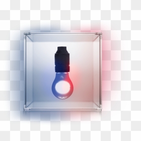 Lightbulb Inside Glass Box - Glass Bottle, HD Png Download - glass box png