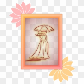 Picture Frame,flower,art - Clip Art, HD Png Download - flower art png