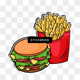 Lunch Burger Fries , Png Download - Burger And Fries Png, Transparent Png - burger and fries png