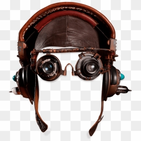#steampunk #helmet #fantasy - Headphones, HD Png Download - steampunk goggles png