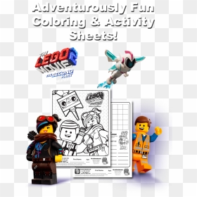 Adventurously Fun Coloring & Activity Sheets Lego Movie - Lego Movie 2 Tekening, HD Png Download - lego movie png