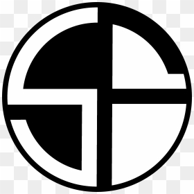 Shattered Faith Circle Logo Black And White - Cross, HD Png Download - circle cross png