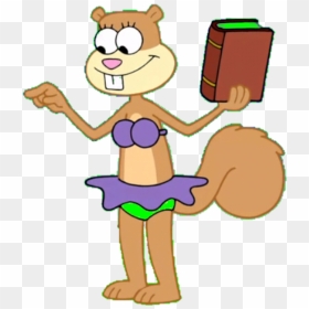 Sandy With The World Record"s Book By Seanklaskyn64 - Sandy Cheeks, HD Png Download - sandy cheeks png