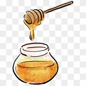 Honey Clipart Stirrer - Honey Drawing, HD Png Download - honey drip png