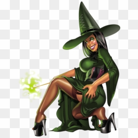 Halloween Sexy Witch - Halloween Sexy Witch Cartoon, HD Png Download - sexy witch png