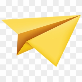 Yellow Paper Plane Png Image - Yellow Paper Plane Png, Transparent Png - folded paper png