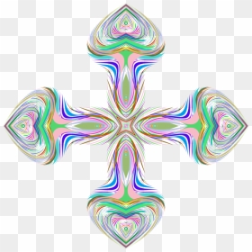 Pink,symmetry,symbol - Clip Art, HD Png Download - christianity symbol png