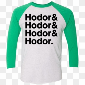 Long-sleeved T-shirt, HD Png Download - hodor png