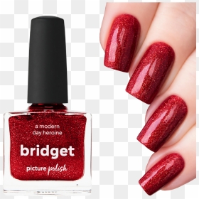 Nail Polish Bridget - Pink Colour Nail Polish, HD Png Download - red sparkles png