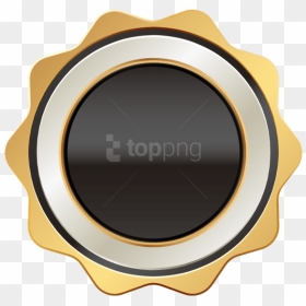 Badge Black Gold Png - Circle, Transparent Png - gold badge png