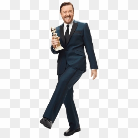 Ricky Gervais Holding Golden Globe Clip Arts - Ricky Gervais Png, Transparent Png - golden globe png