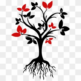 Roots Clipart Transparent Background - Family Tree With Root Clipart, HD Png Download - tree root png