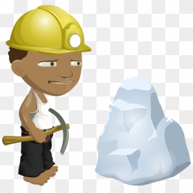 Helmet Clipart Construction Worker - Worker Free Mining Clipart, HD Png Download - construction helmet png