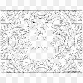 #020 Raticate Pokemon Coloring Page - Coloring Pages Pokemon Mandala, HD Png Download - raticate png