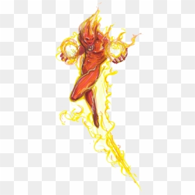 Human Torch Hd - Easy Human Torch Drawing, HD Png Download - torch flame png