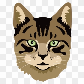 Cat Meowing Graphic, HD Png Download - kitten face png
