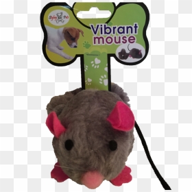 Cat Toy Grey Vibrating Mouse - Stuffed Toy, HD Png Download - cat toy png