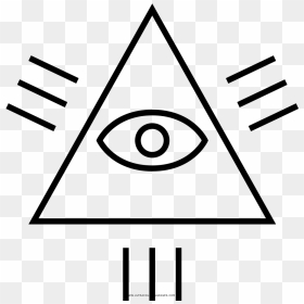 Eye Of Providence Coloring Page - Circle, HD Png Download - eye of providence png